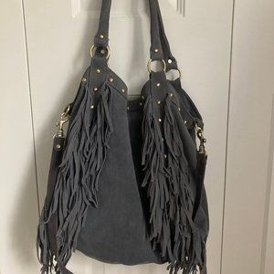 Raj Nikki Studded Fringe Suede Bag